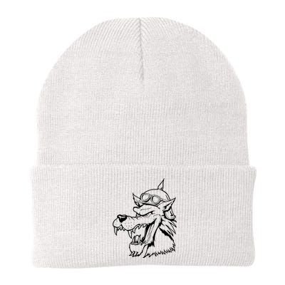 Wolf Head Head Knit Cap Winter Beanie