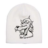 Wolf Head Head Short Acrylic Beanie