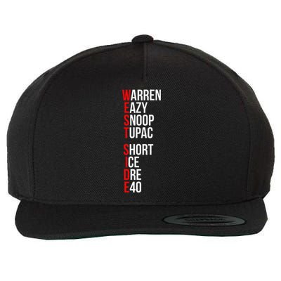 Westside Hip Hop Rap Music Legends Letter Wool Snapback Cap