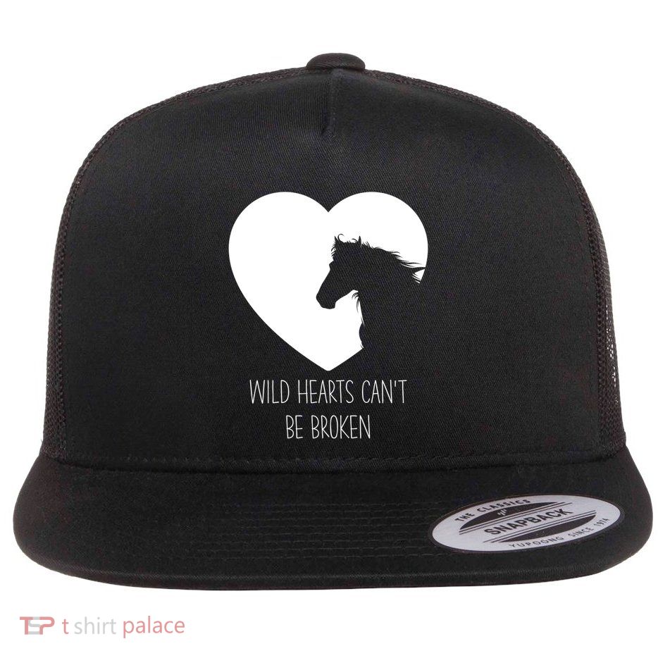 Wild Hearts Horse Lover And Horseback Riding Gift Flatbill Hat