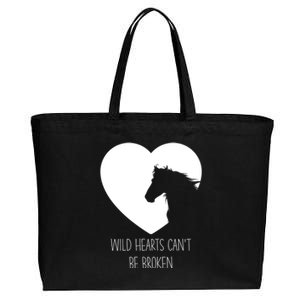 Wild Hearts Horse Lover And Horseback Riding Gift Cotton Canvas Jumbo Tote