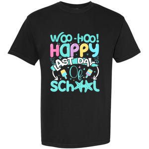 Woo Hoo Happy Last Day Of School | Fun Teacher Student Garment-Dyed Heavyweight T-Shirt