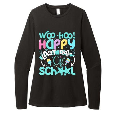 Woo Hoo Happy Last Day Of School | Fun Teacher Student Womens CVC Long Sleeve Shirt