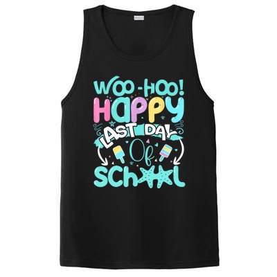 Woo Hoo Happy Last Day Of School | Fun Teacher Student PosiCharge Competitor Tank