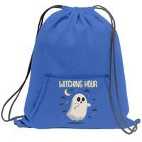 Witching Hour Halloween Ghost Spirits Cute Gift Sweatshirt Cinch Pack Bag