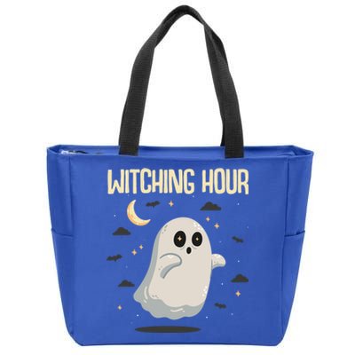 Witching Hour Halloween Ghost Spirits Cute Gift Zip Tote Bag