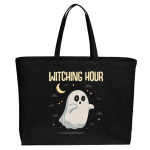 Witching Hour Halloween Ghost Spirits Cute Gift Cotton Canvas Jumbo Tote