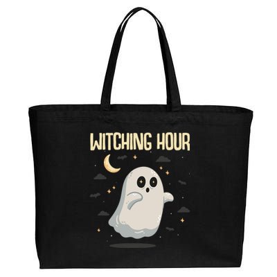 Witching Hour Halloween Ghost Spirits Cute Gift Cotton Canvas Jumbo Tote