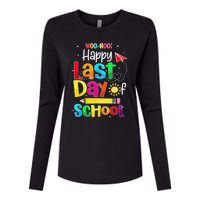 Woo Hoo Happy Last Day of School For Teachers Students Womens Cotton Relaxed Long Sleeve T-Shirt