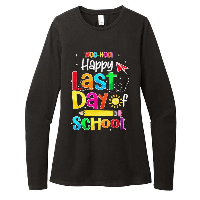 Woo Hoo Happy Last Day of School For Teachers Students Womens CVC Long Sleeve Shirt