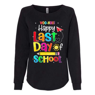 Woo Hoo Happy Last Day of School For Teachers Students Womens California Wash Sweatshirt