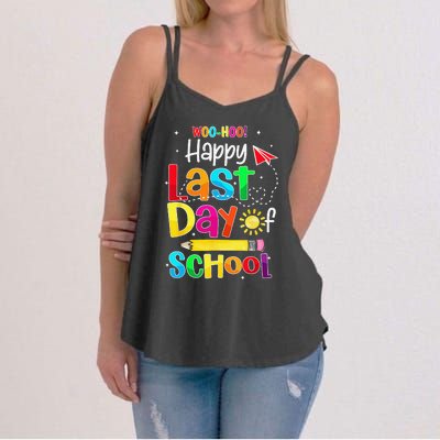 Woo Hoo Happy Last Day of School For Teachers Students Women's Strappy Tank