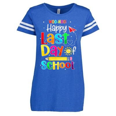 Woo Hoo Happy Last Day of School For Teachers Students Enza Ladies Jersey Football T-Shirt