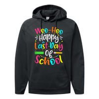 Woo Hoo Happy Last Day of School Fun Teacher Student Performance Fleece Hoodie