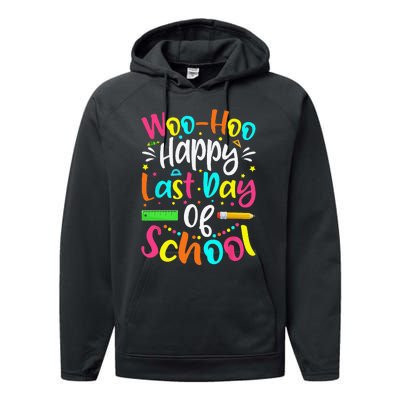 Woo Hoo Happy Last Day of School Fun Teacher Student Performance Fleece Hoodie