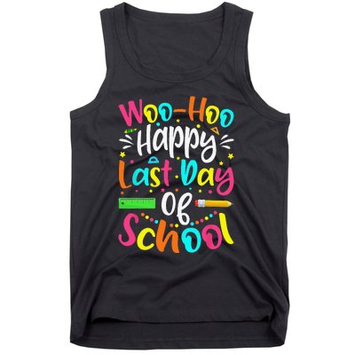 Woo Hoo Happy Last Day of School Fun Teacher Student Tank Top