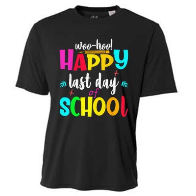 Woo Hoo Happy Last Day of School For Teachers Students Cooling Performance Crew T-Shirt