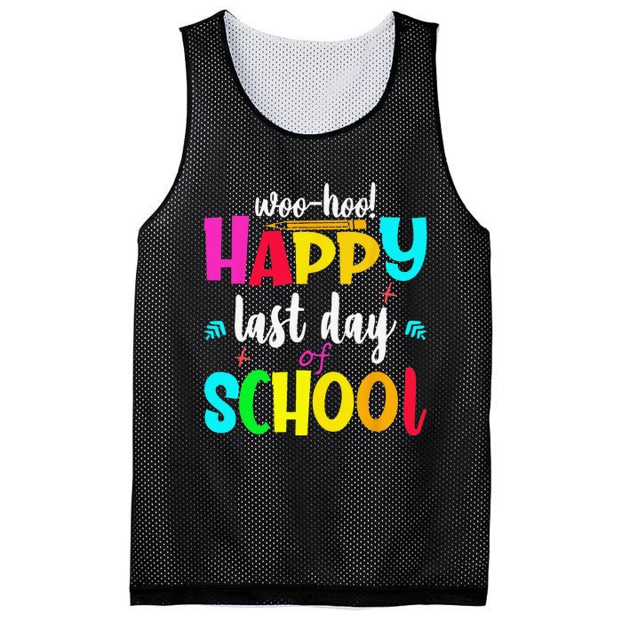 Woo Hoo Happy Last Day of School For Teachers Students Mesh Reversible Basketball Jersey Tank