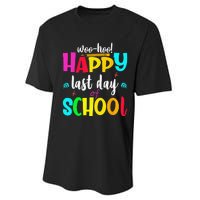 Woo Hoo Happy Last Day of School For Teachers Students Performance Sprint T-Shirt