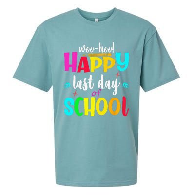 Woo Hoo Happy Last Day of School For Teachers Students Sueded Cloud Jersey T-Shirt