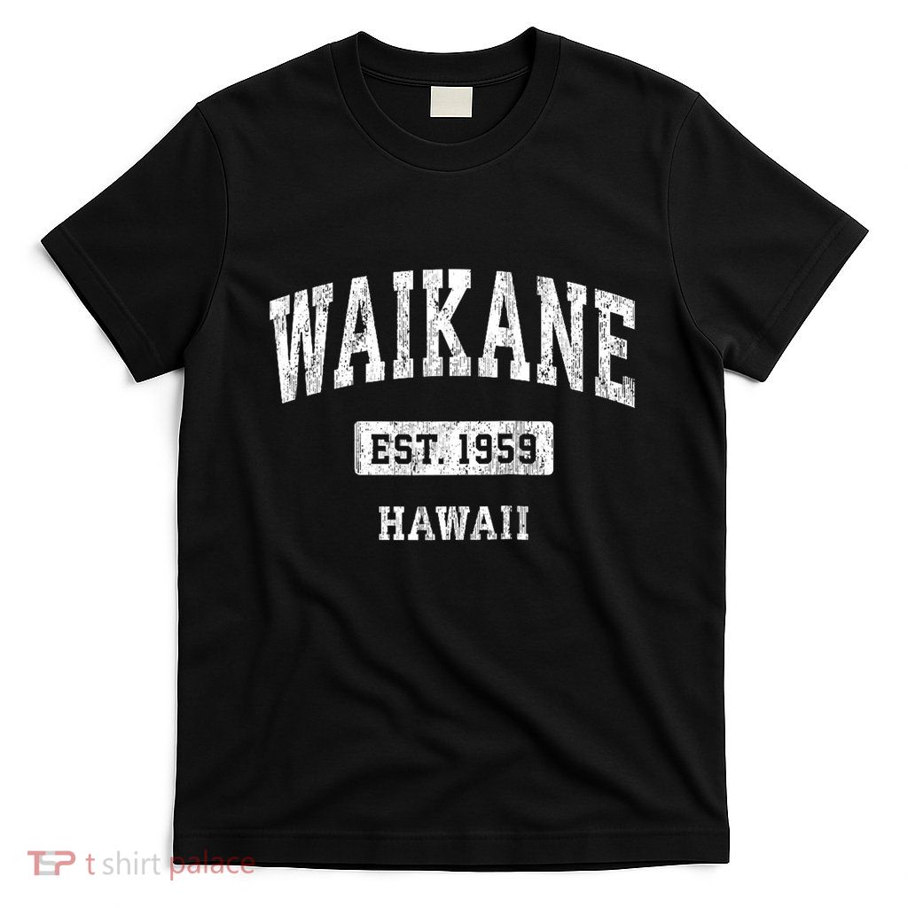 Waikane Hawaii Hi Vintage Sports Established T-Shirt