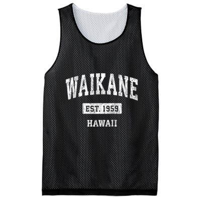 Waikane Hawaii Hi Vintage Sports Established Mesh Reversible Basketball Jersey Tank