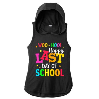 Woo Hoo Happy Last Day of School For Teachers Students Ladies PosiCharge Tri-Blend Wicking Draft Hoodie Tank