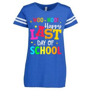 Woo Hoo Happy Last Day of School For Teachers Students Enza Ladies Jersey Football T-Shirt