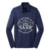 What Happens In The Barn Stays In The Barn Farmer Stories Silk Touch Performance Long Sleeve Polo