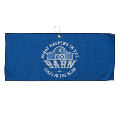 What Happens In The Barn Stays In The Barn Farmer Stories Large Microfiber Waffle Golf Towel