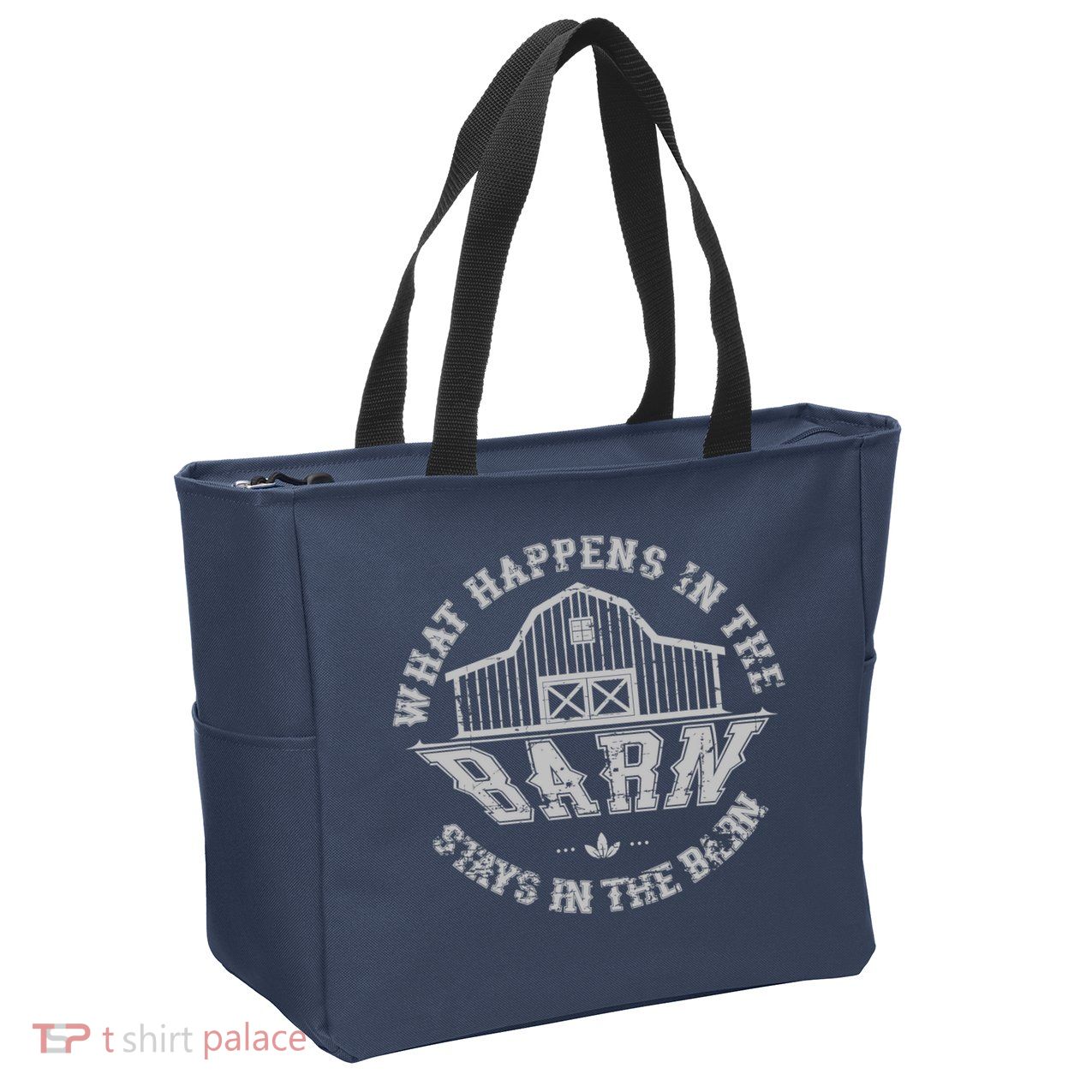 What Happens In The Barn Stays In The Barn Farmer Stories Zip Tote Bag