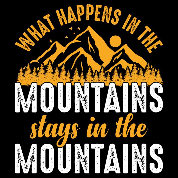 What Happens In The Mountains Stays In The Mountains Vintage Camping Sweatshirt
