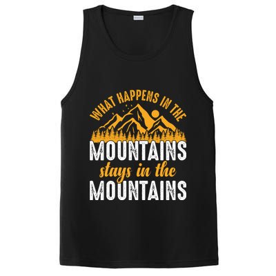 What Happens In The Mountains Stays In The Mountains Vintage Camping PosiCharge Competitor Tank