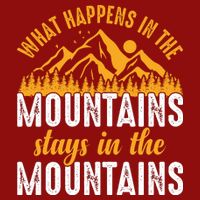 What Happens In The Mountains Stays In The Mountains Vintage Camping Long Sleeve Shirt