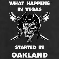 What Happens In Vegas Started In Oakland 7 Panel Mesh Trucker Snapback Hat