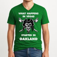 What Happens In Vegas Started In Oakland V-Neck T-Shirt