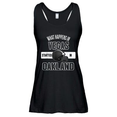 What Happens In Vegas Started In Oakland Perfect Sporty Gift Ladies Essential Flowy Tank