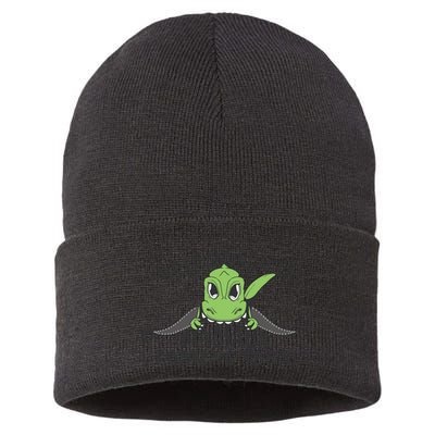 We're Hoping It's A Dinosaur Coming Soon Pregnancy Announcement Sustainable Knit Beanie