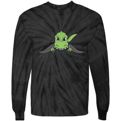 We're Hoping It's A Dinosaur Coming Soon Pregnancy Announcement Tie-Dye Long Sleeve Shirt