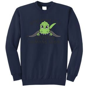 We're Hoping It's A Dinosaur Coming Soon Pregnancy Announcement Tall Sweatshirt