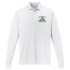 We're Hoping It's A Dinosaur Coming Soon Pregnancy Announcement Performance Long Sleeve Polo