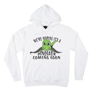 We're Hoping It's A Dinosaur Coming Soon Pregnancy Announcement Hoodie