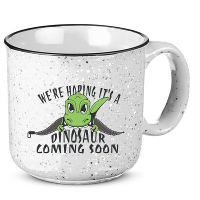 We're Hoping It's A Dinosaur Coming Soon Pregnancy Announcement 15oz Campfire Ceramic Mug