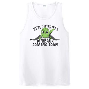 We're Hoping It's A Dinosaur Coming Soon Pregnancy Announcement PosiCharge Competitor Tank