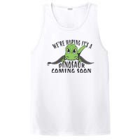 We're Hoping It's A Dinosaur Coming Soon Pregnancy Announcement PosiCharge Competitor Tank