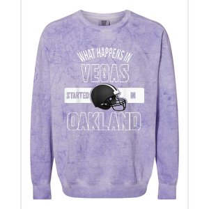 What Happens In Vegas Started In Oakland Perfect Sporty Gift Colorblast Crewneck Sweatshirt