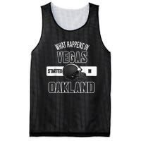 What Happens In Vegas Started In Oakland Perfect Sporty Gift Mesh Reversible Basketball Jersey Tank