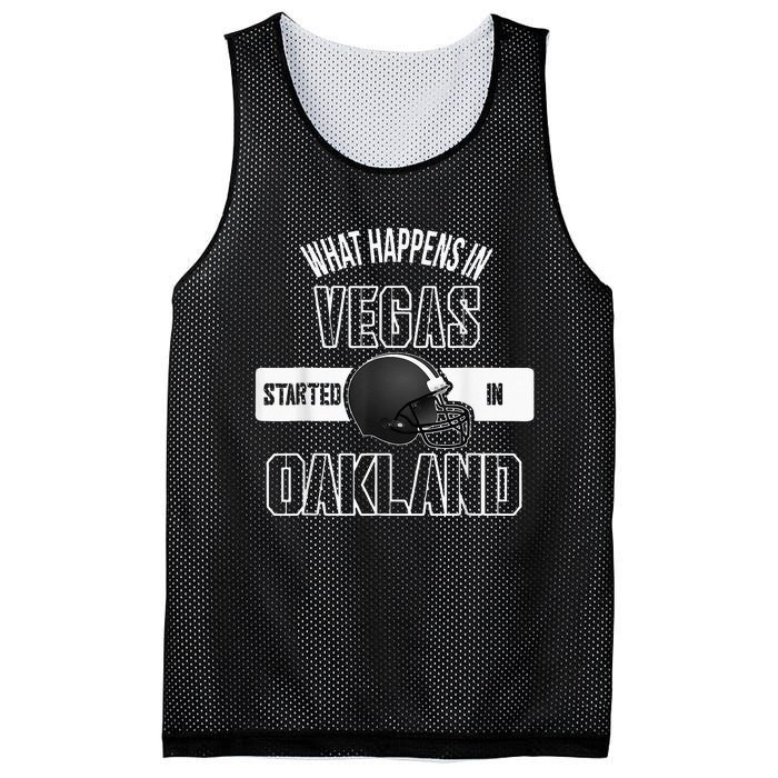 What Happens In Vegas Started In Oakland Perfect Sporty Gift Mesh Reversible Basketball Jersey Tank