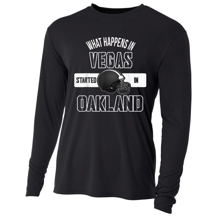 What Happens In Vegas Started In Oakland Perfect Sporty Gift Cooling Performance Long Sleeve Crew