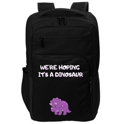 We're Hoping It's A Dinosaur Funny Pregnancy Impact Tech Backpack